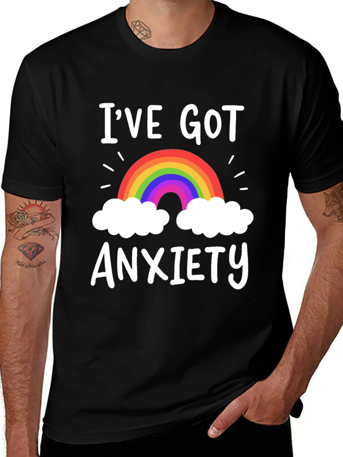 Ive Got Anxiety Rainbow Graphic T-Shirt