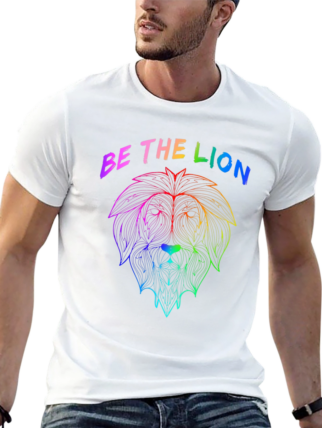 Rainbow Lion Graphic Tee - Be The Lion