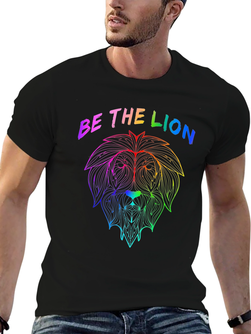 Rainbow Lion Graphic Tee - Be The Lion