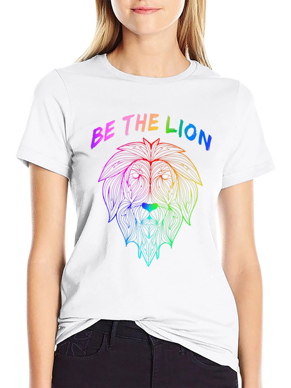 Rainbow Lion Graphic Tee - Be The Lion