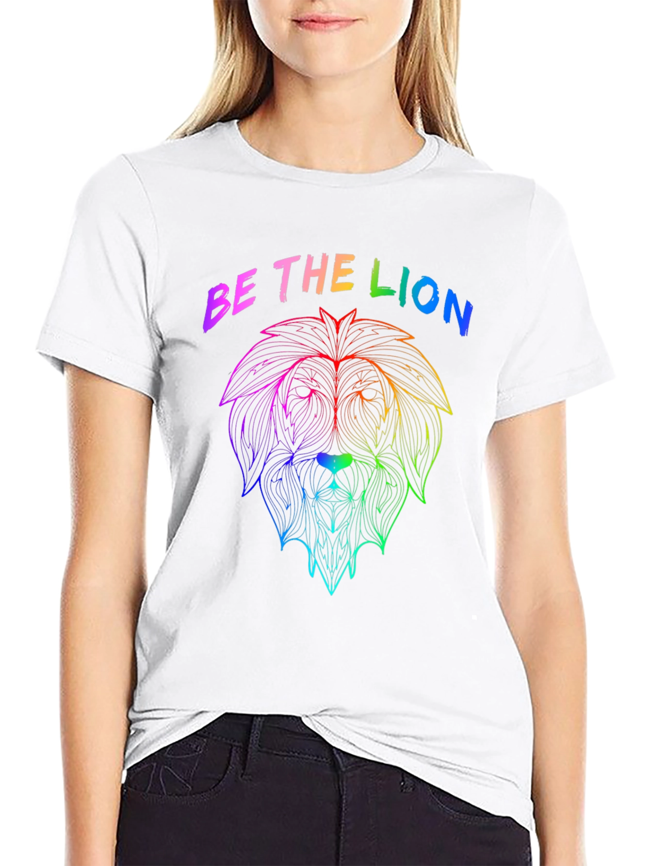 Rainbow Lion Graphic Tee - Be The Lion