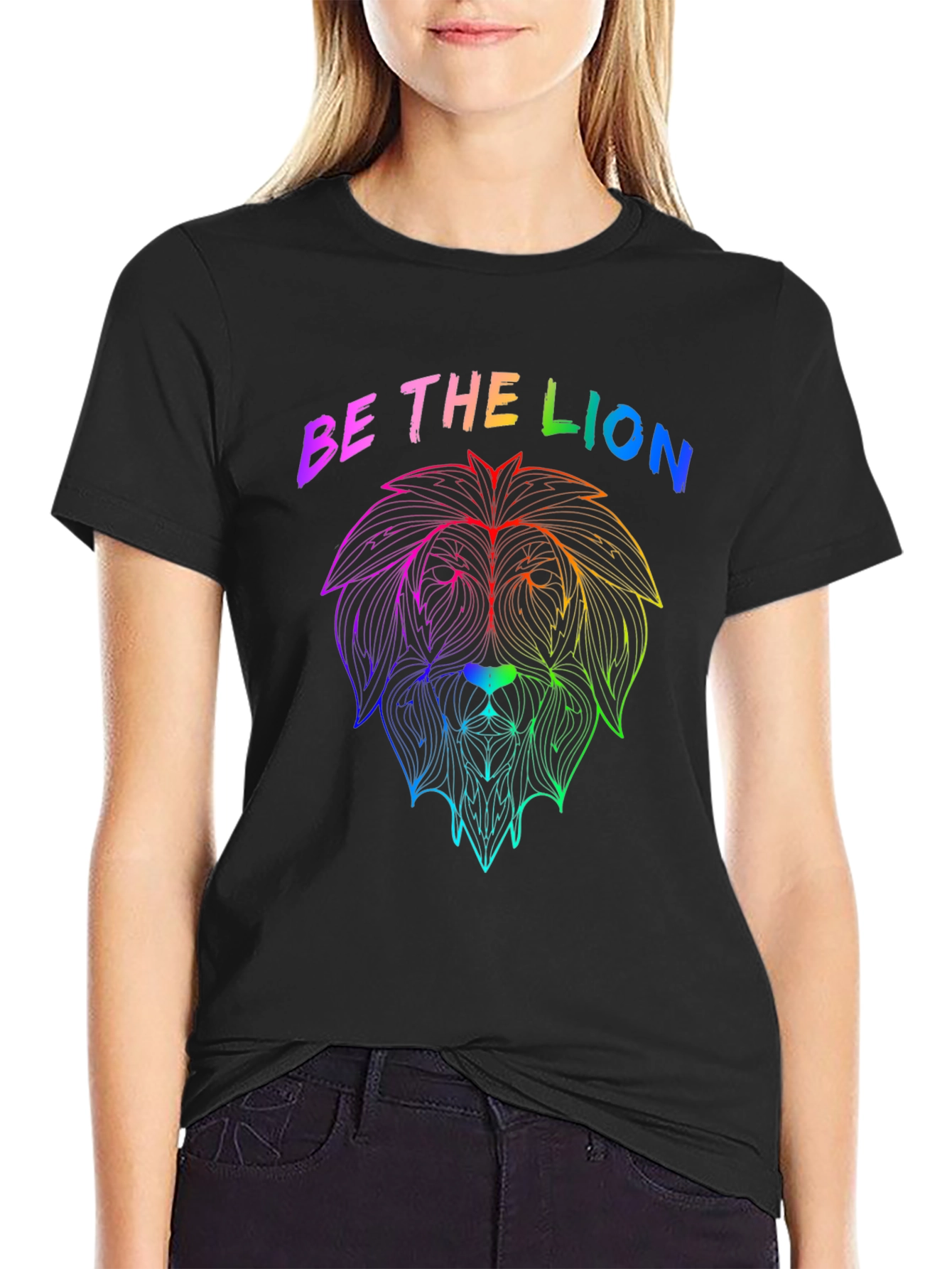 Rainbow Lion Graphic Tee - Be The Lion