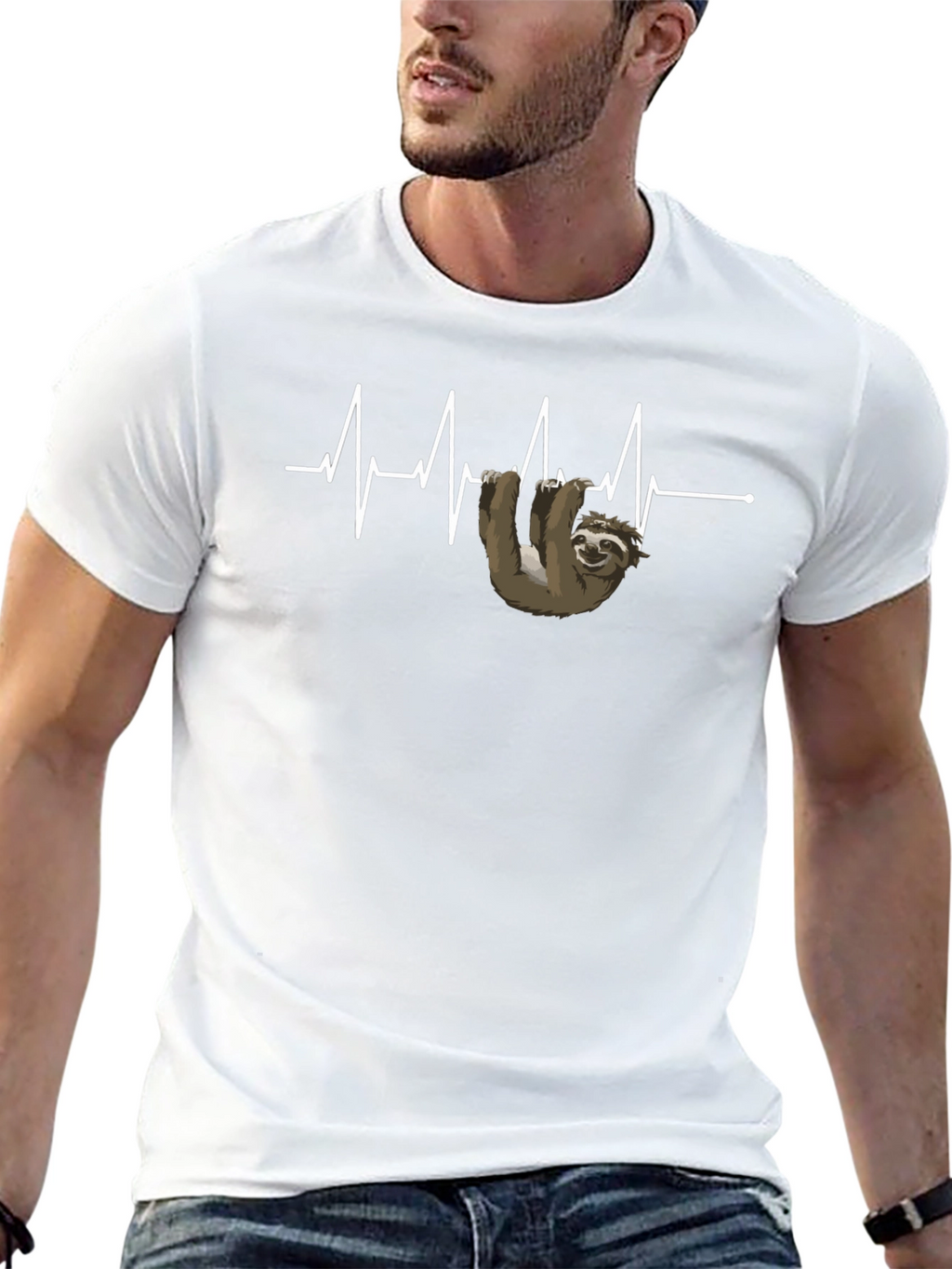 Sloth Heartbeat T-Shirt - Funny Graphic Tee