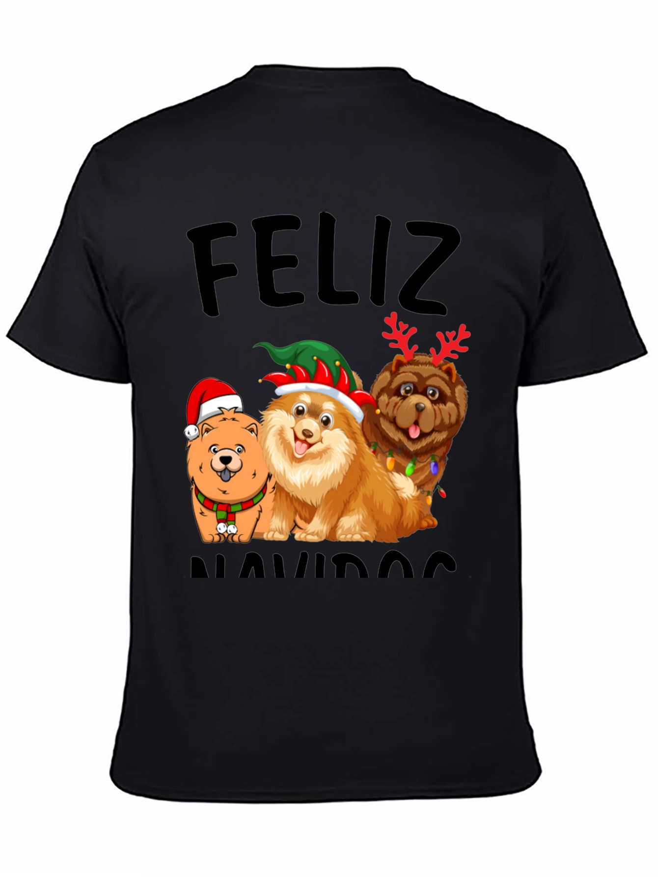 Feliz Navidad Dogs Graphic Tee