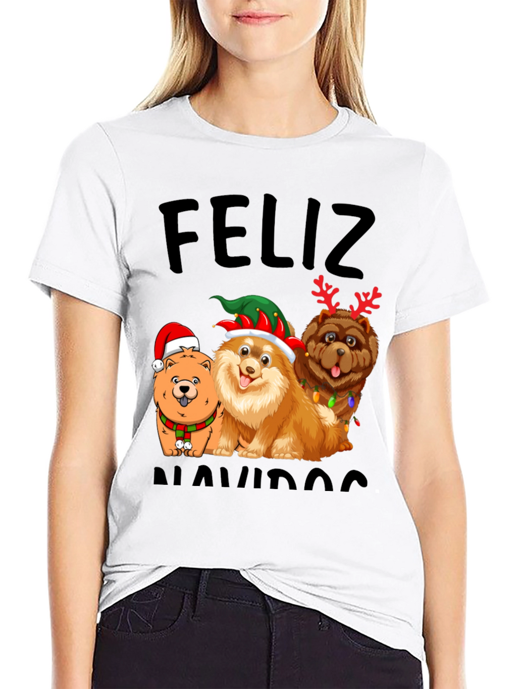 Feliz Navidad Dogs Graphic Tee
