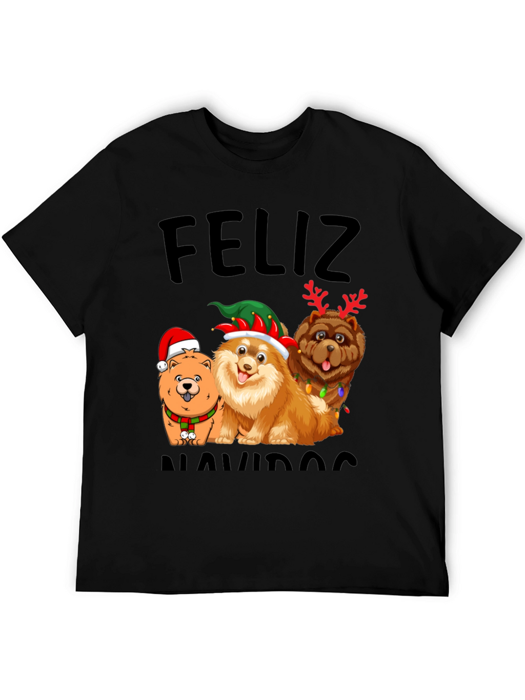 Feliz Navidad Dogs Graphic Tee