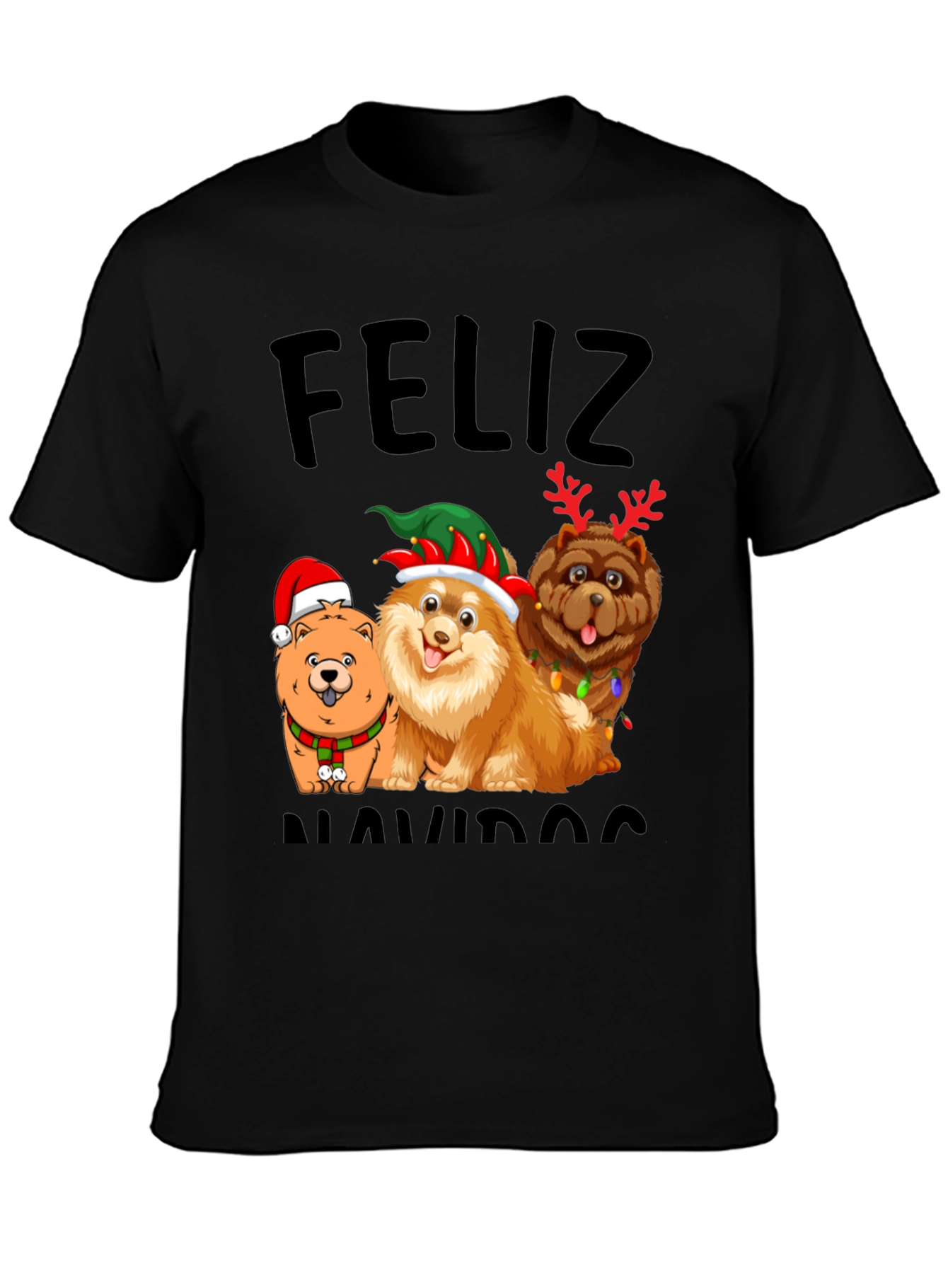 Feliz Navidad Dogs Graphic Tee