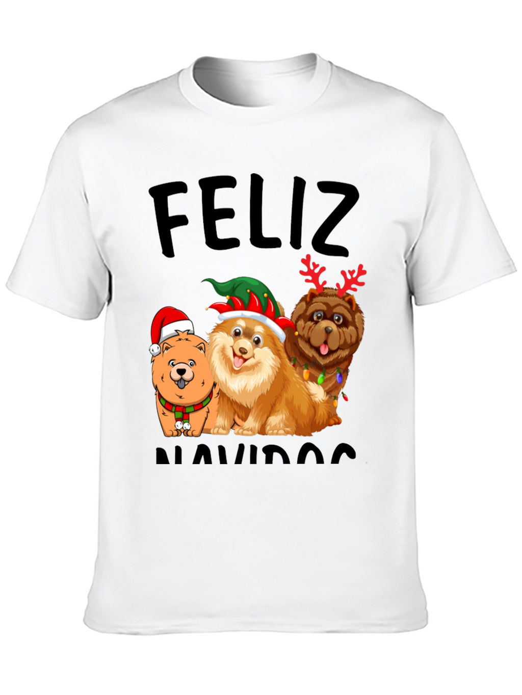 Feliz Navidad Dogs Graphic Tee
