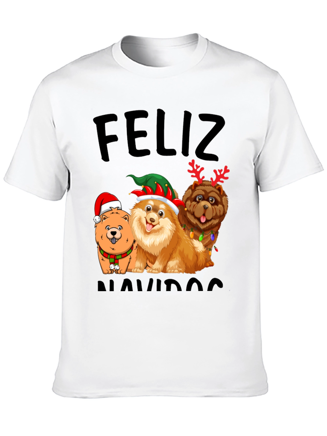 Feliz Navidad Dogs Graphic Tee