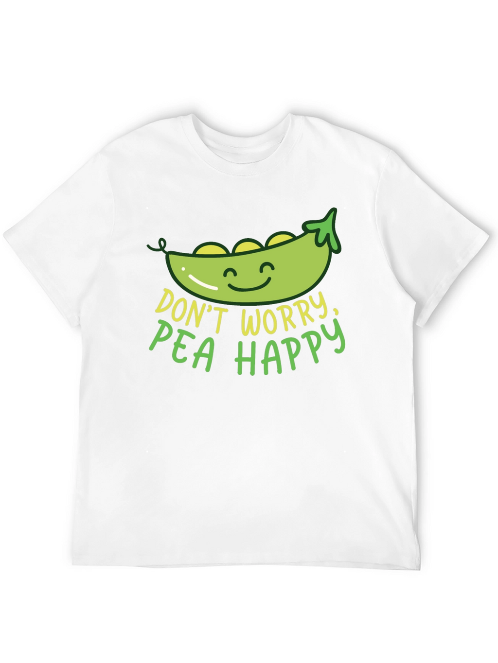 Dont Worry Pea Happy Graphic T-Shirt