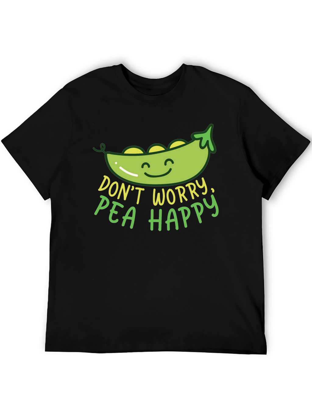 Dont Worry Pea Happy Graphic T-Shirt