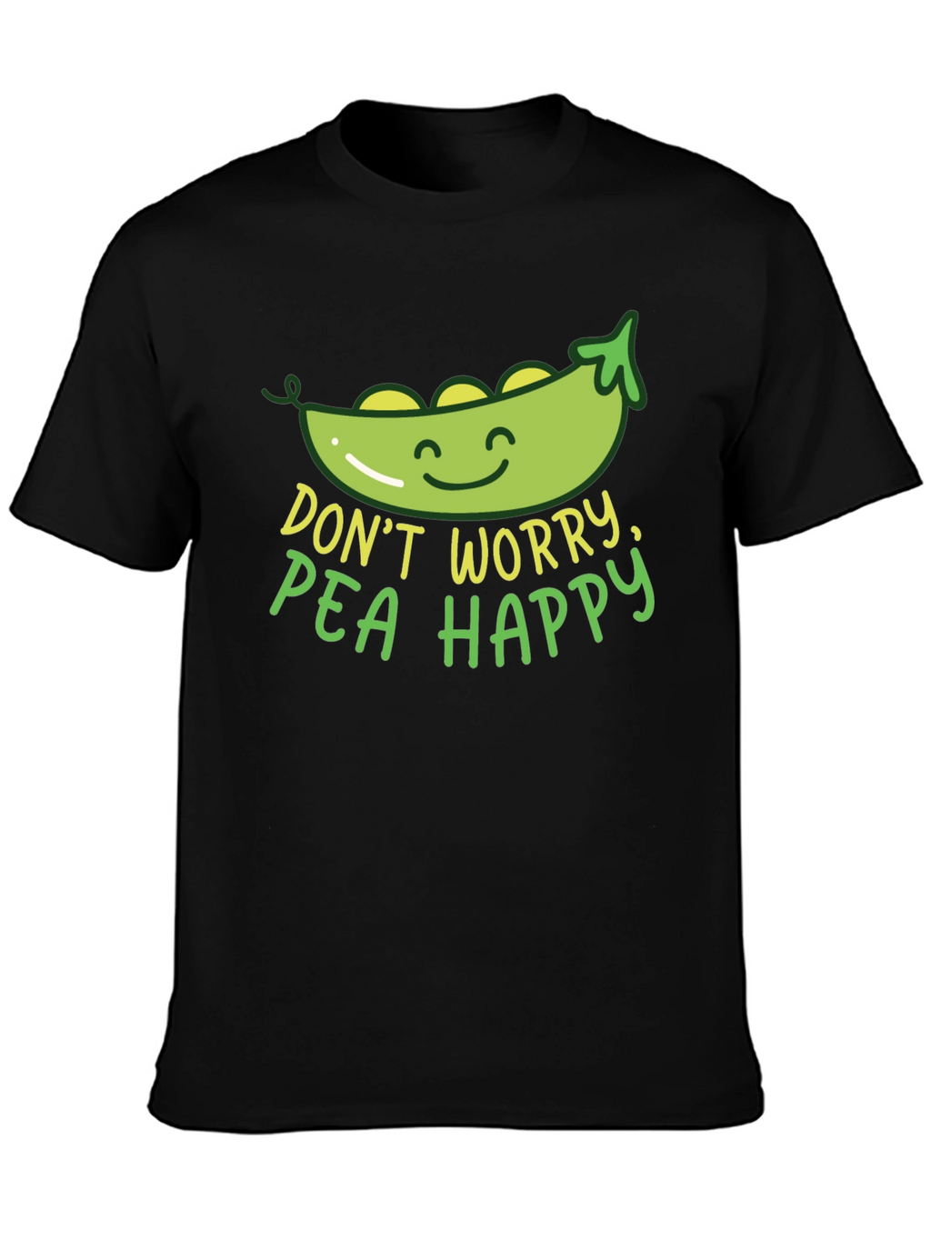 Dont Worry Pea Happy Graphic T-Shirt