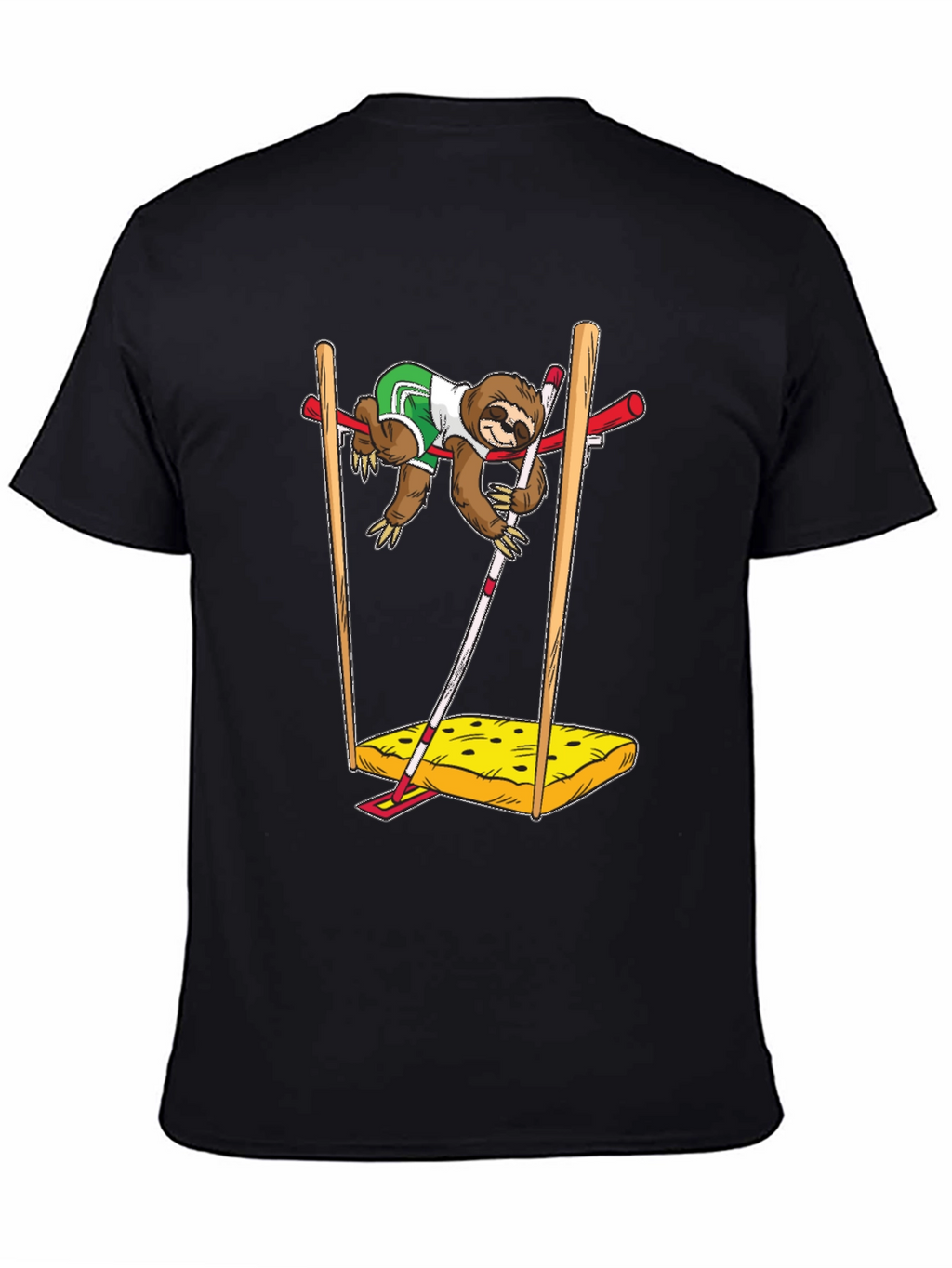 Sloth Pole Vault Funny Graphic Tee
