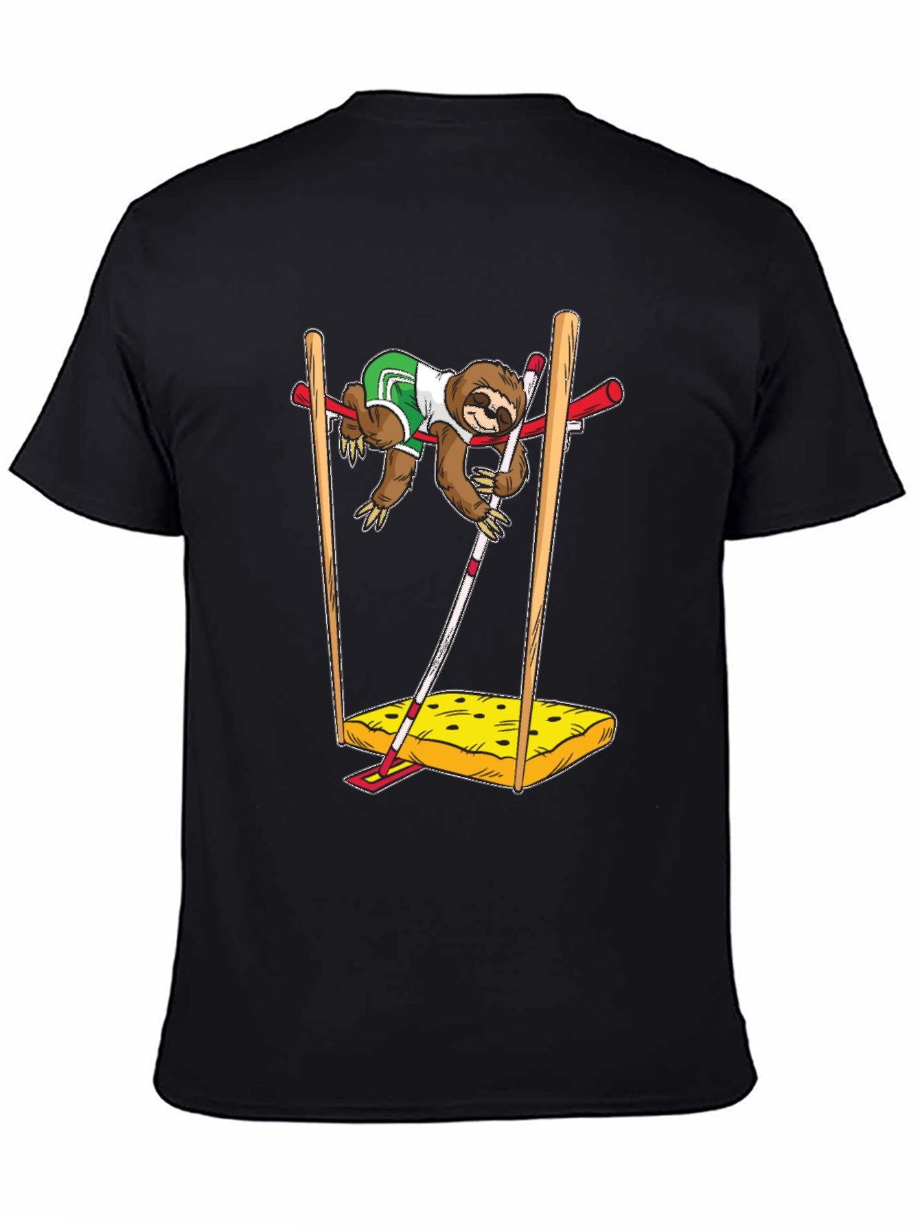 Sloth Pole Vault Funny Graphic Tee