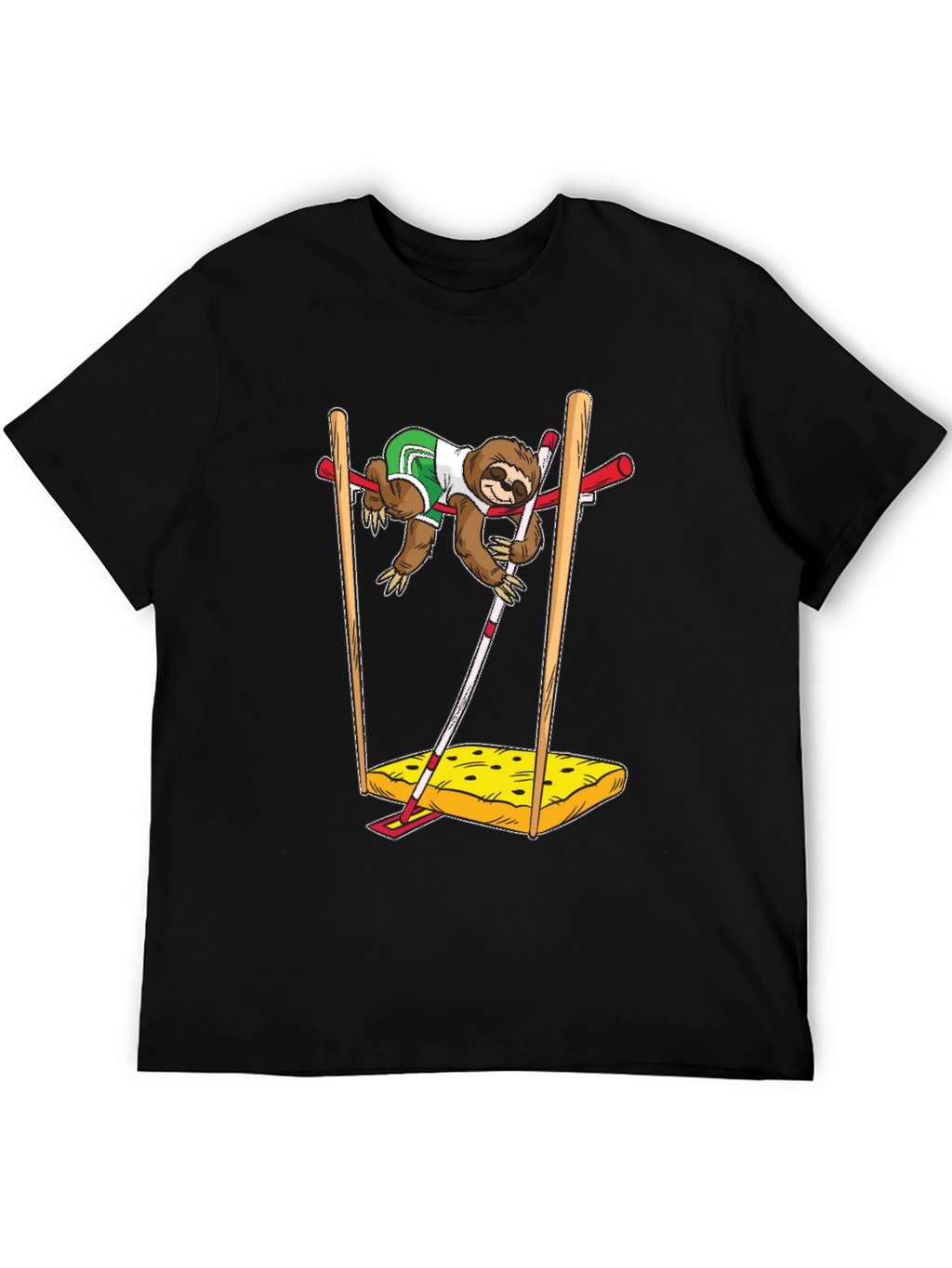 Sloth Pole Vault Funny Graphic Tee