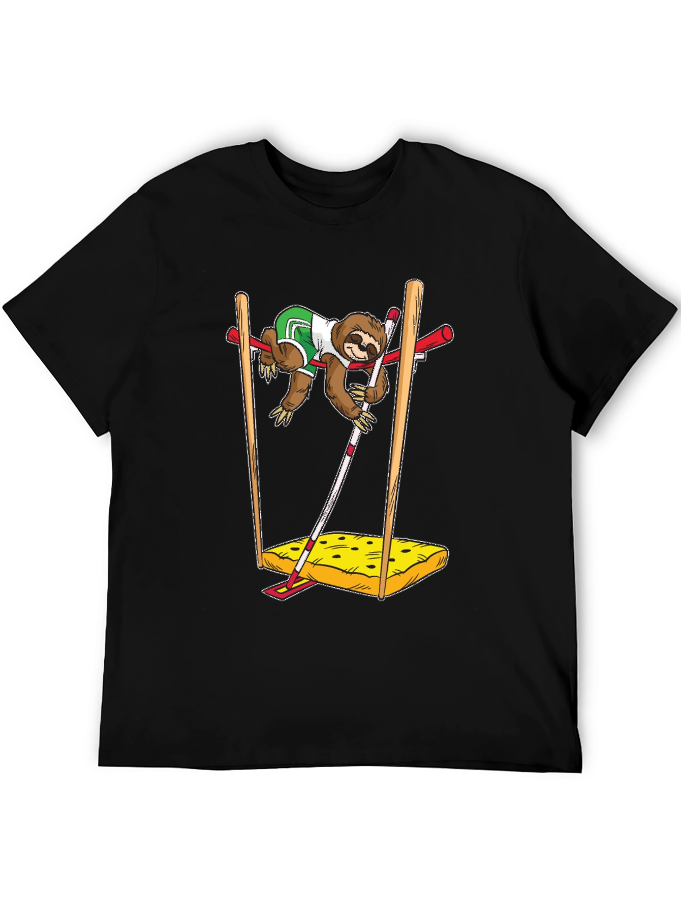 Sloth Pole Vault Funny Graphic Tee