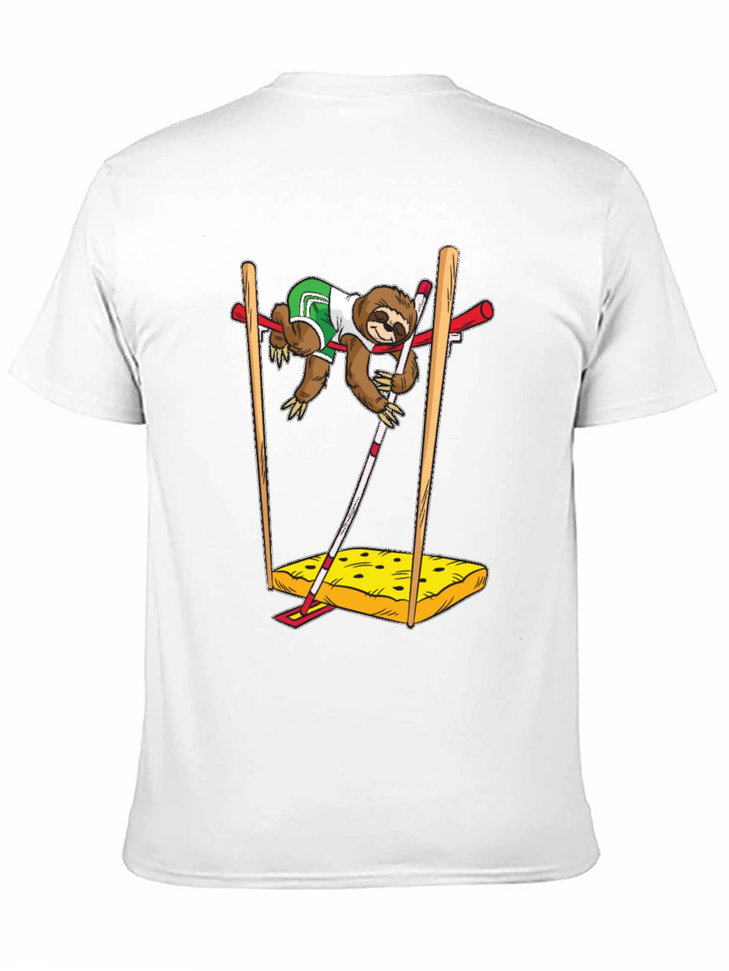 Sloth Pole Vault Funny Graphic Tee