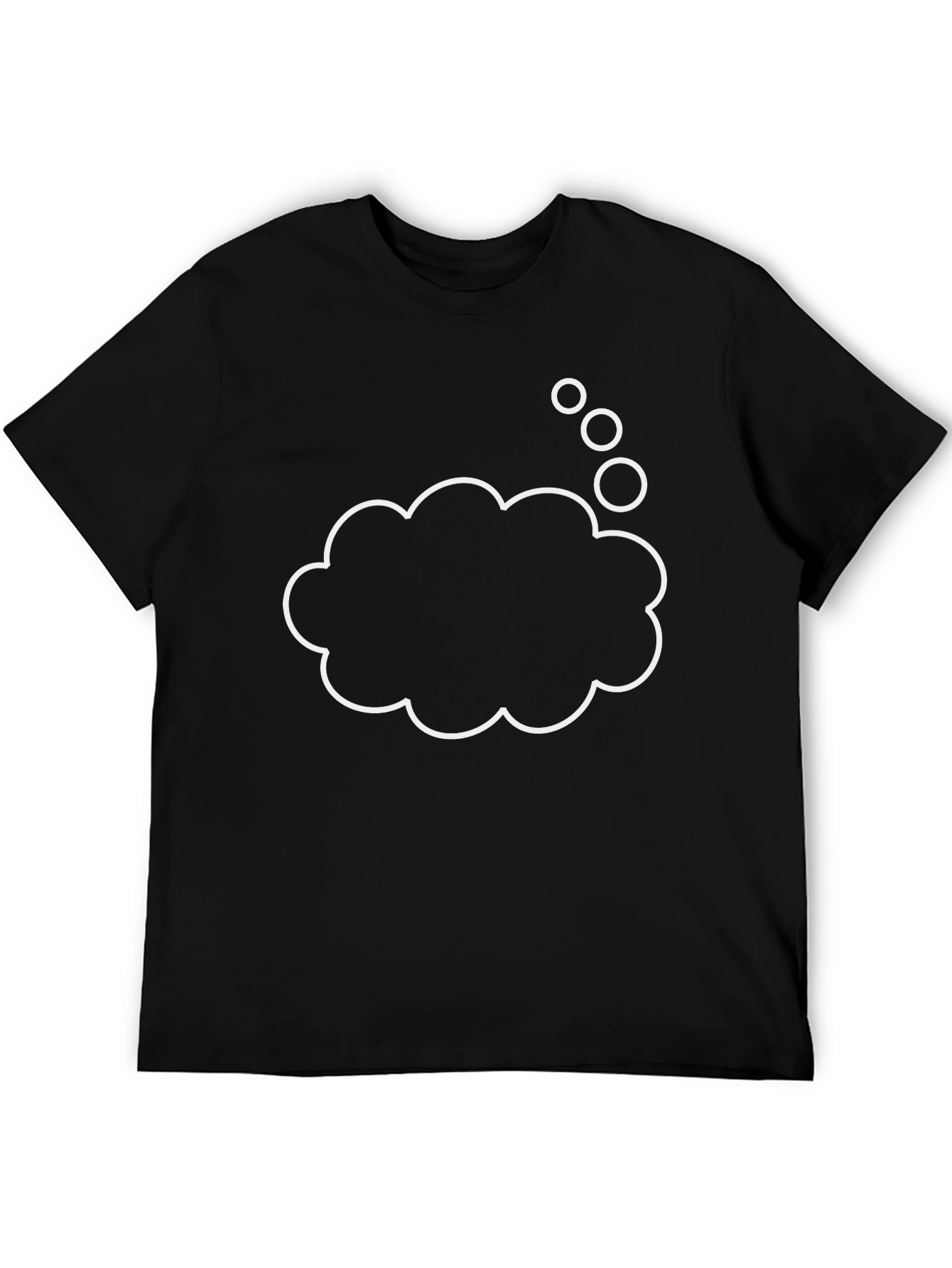 Black T-Shirt with Think Cloud Design