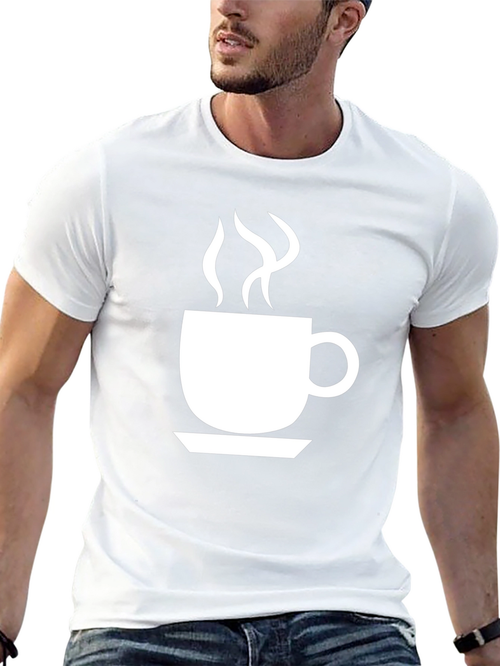 Coffee Cup Graphic Tee - Black Unisex T-Shirt