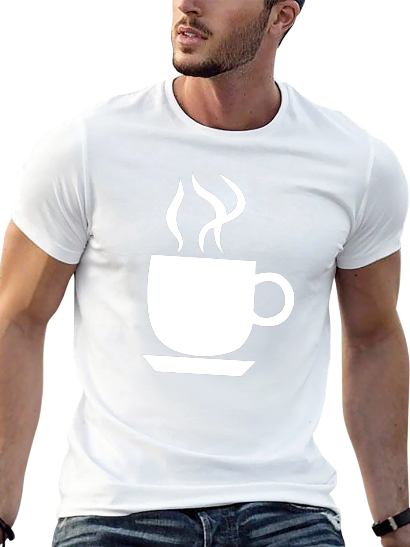 Coffee Cup Graphic Tee - Black Unisex T-Shirt