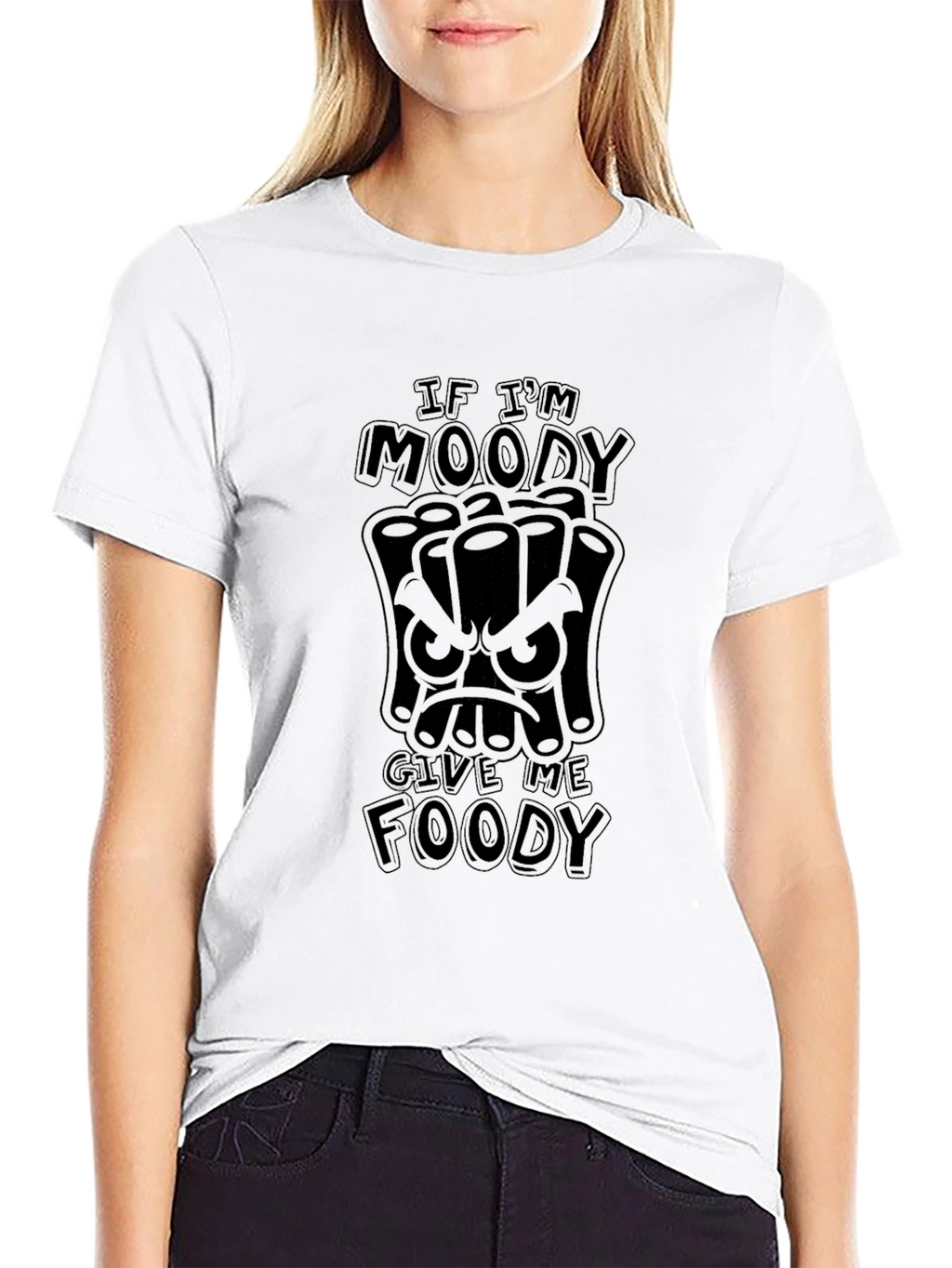 Moody Foody Graphic T-Shirt - Black Cotton Tee