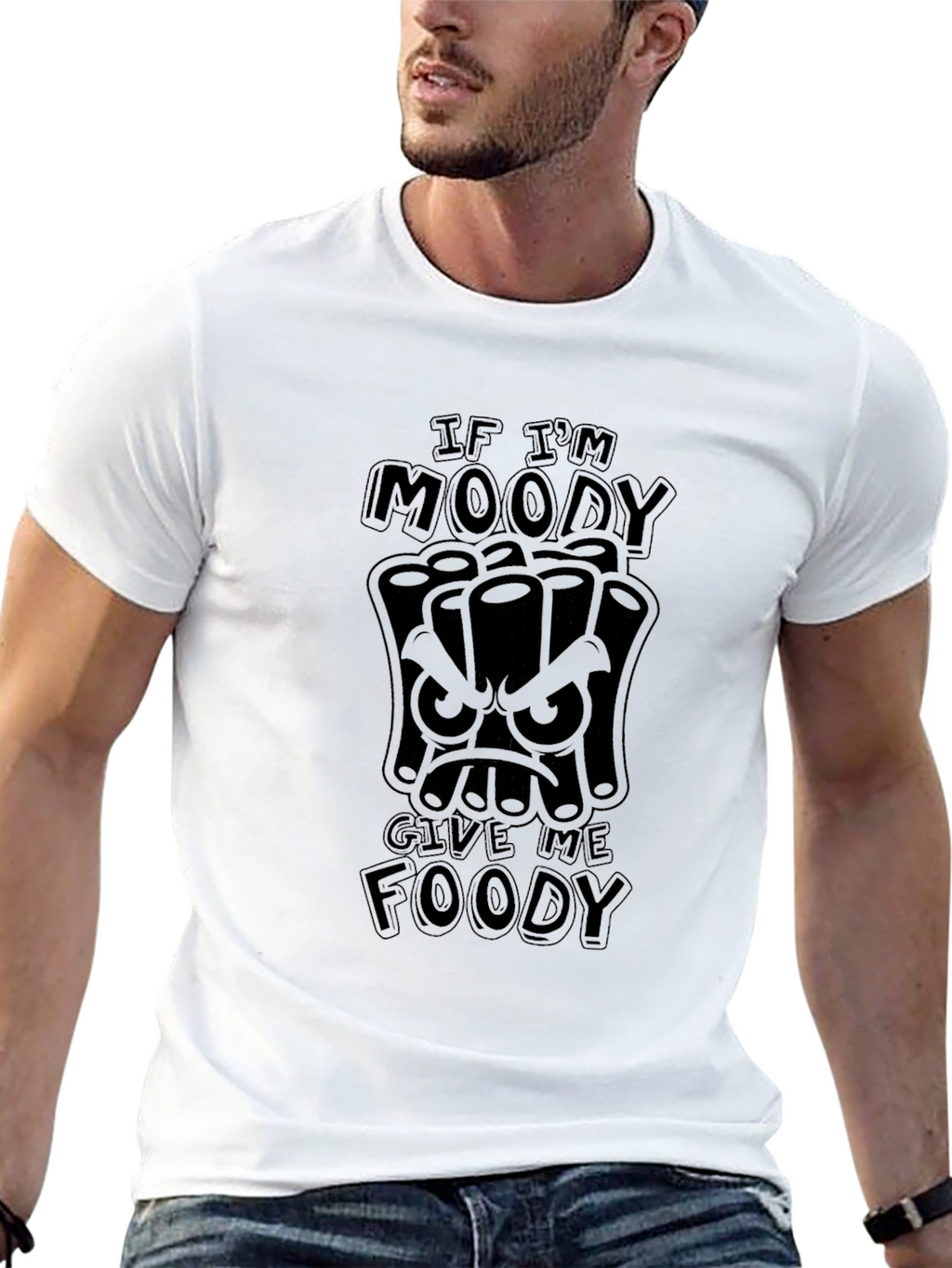 Moody Foody Graphic T-Shirt - Black Cotton Tee