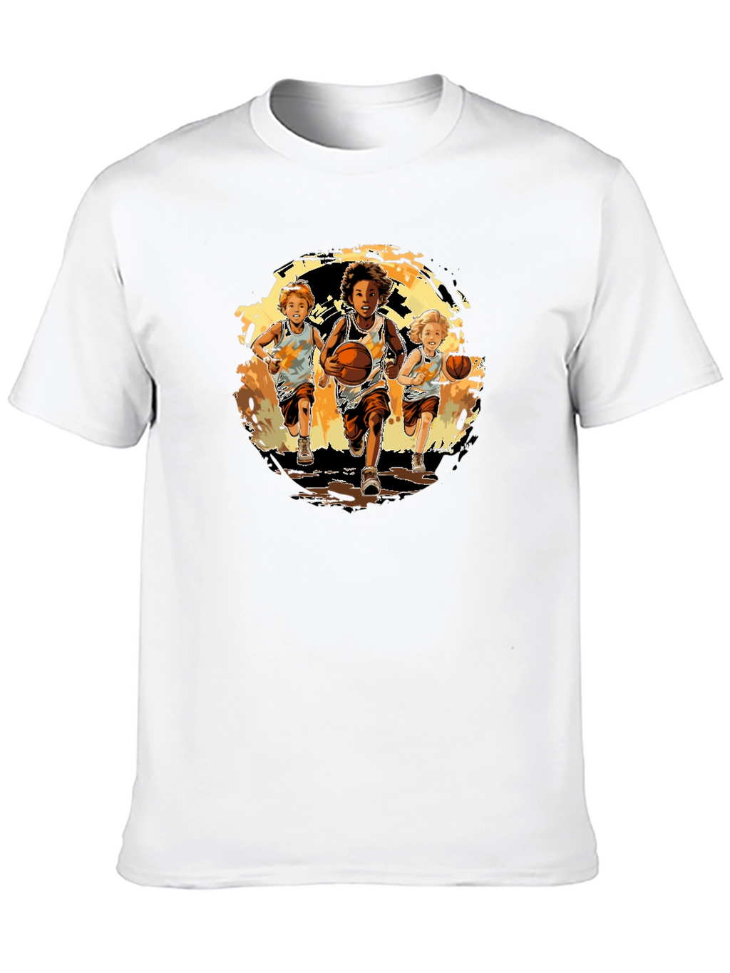 Boys Basketball Run Graphic T-Shirt