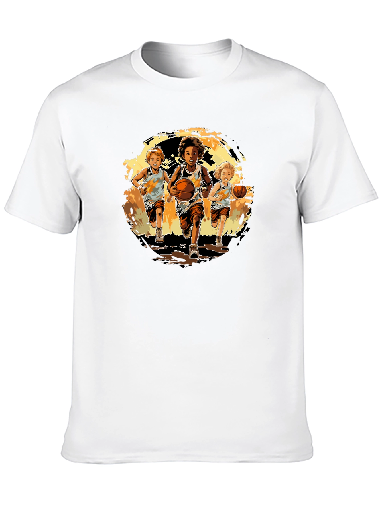 Boys Basketball Run Graphic T-Shirt