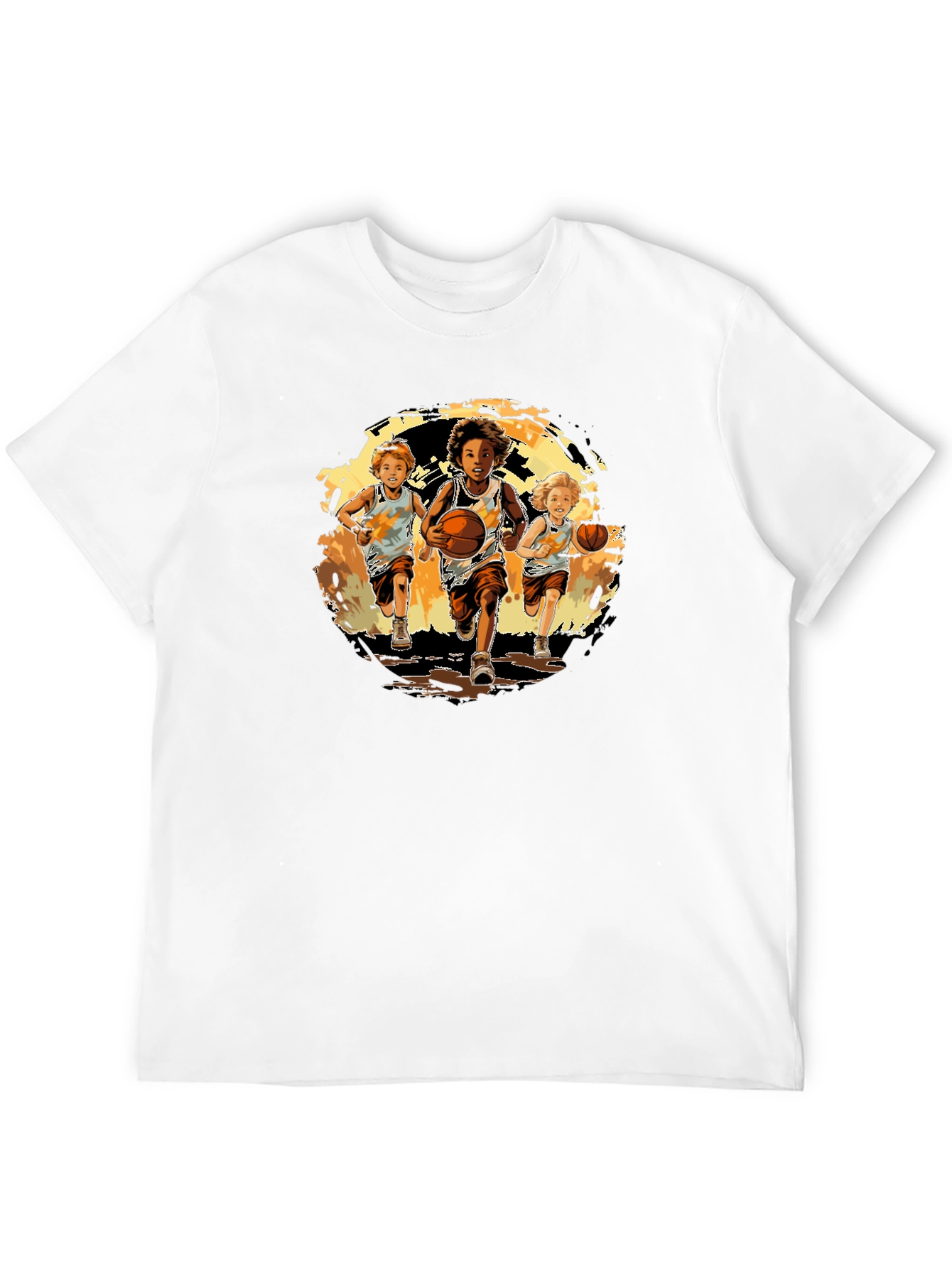 Boys Basketball Run Graphic T-Shirt