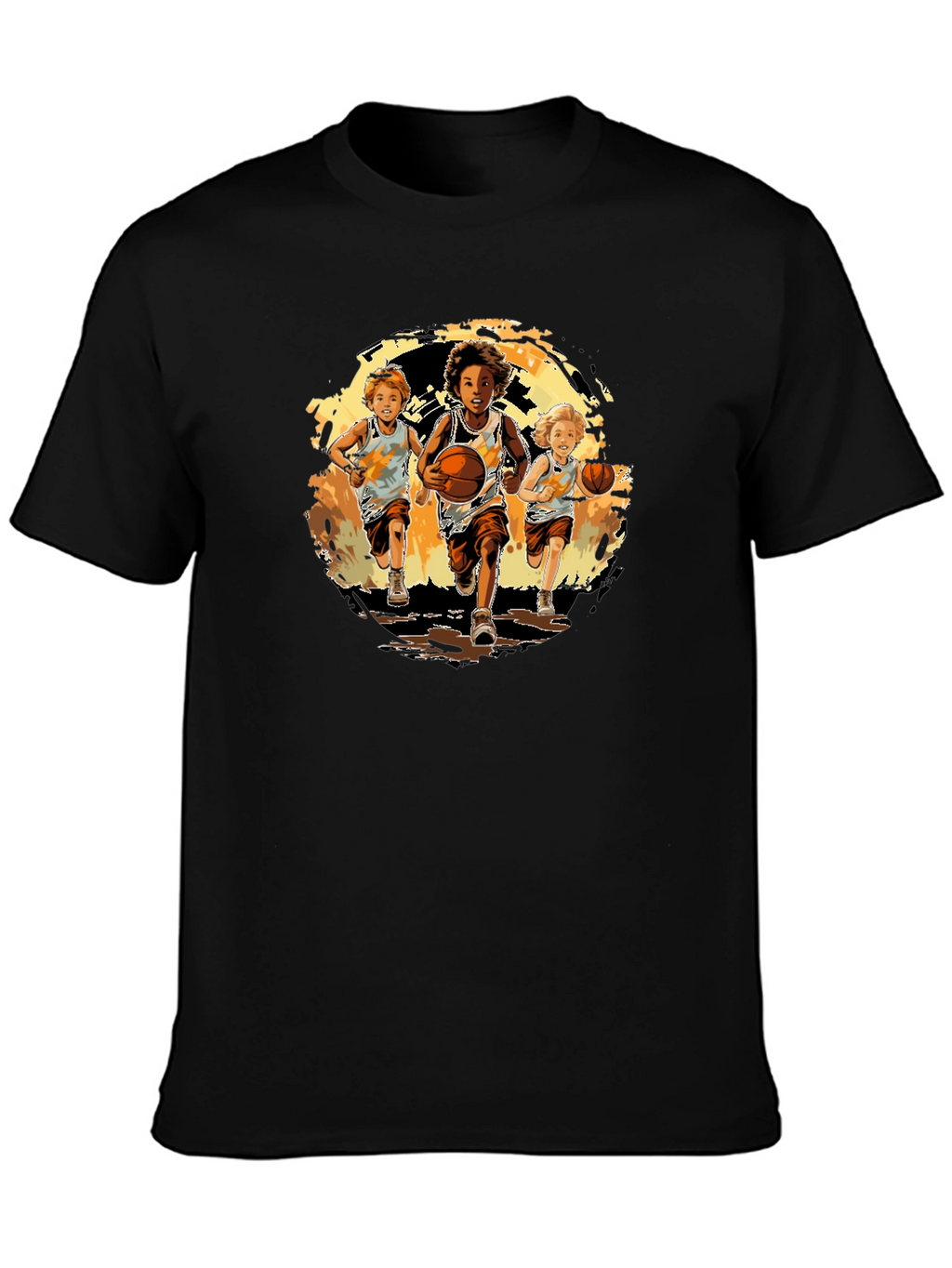 Boys Basketball Run Graphic T-Shirt