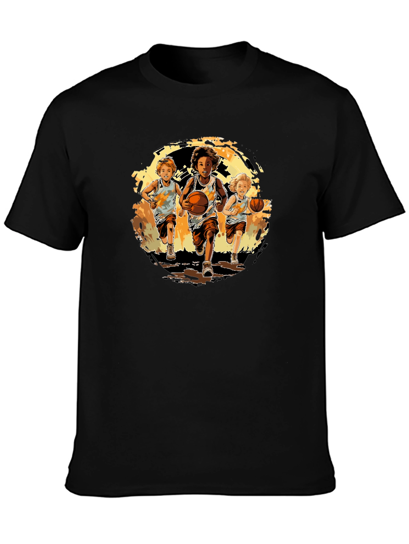Boys Basketball Run Graphic T-Shirt