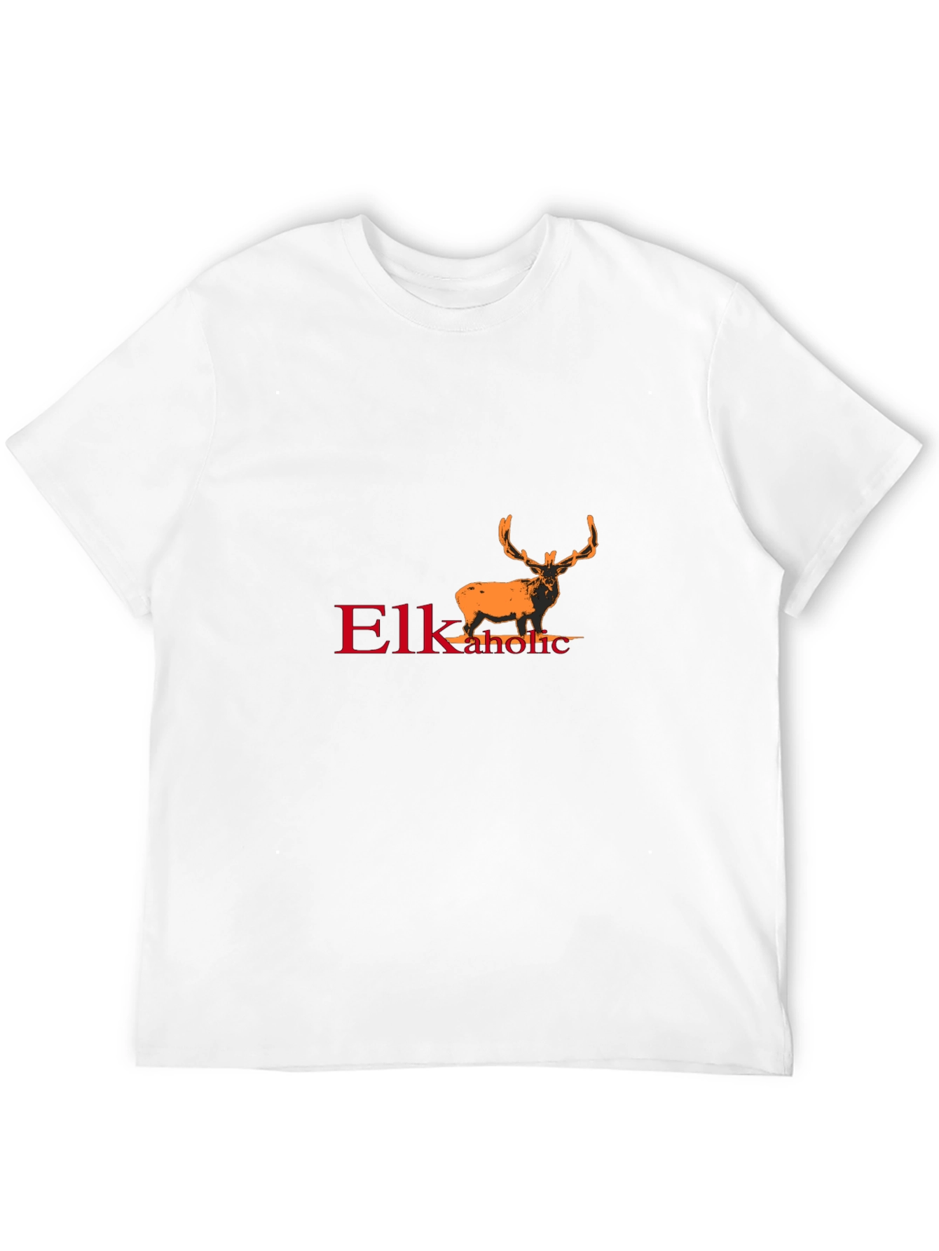 Elkaholic Black T-Shirt - Unique Elk Design