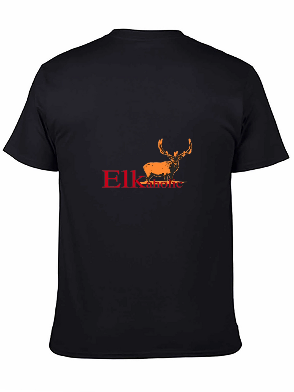 Elkaholic Black T-Shirt - Unique Elk Design