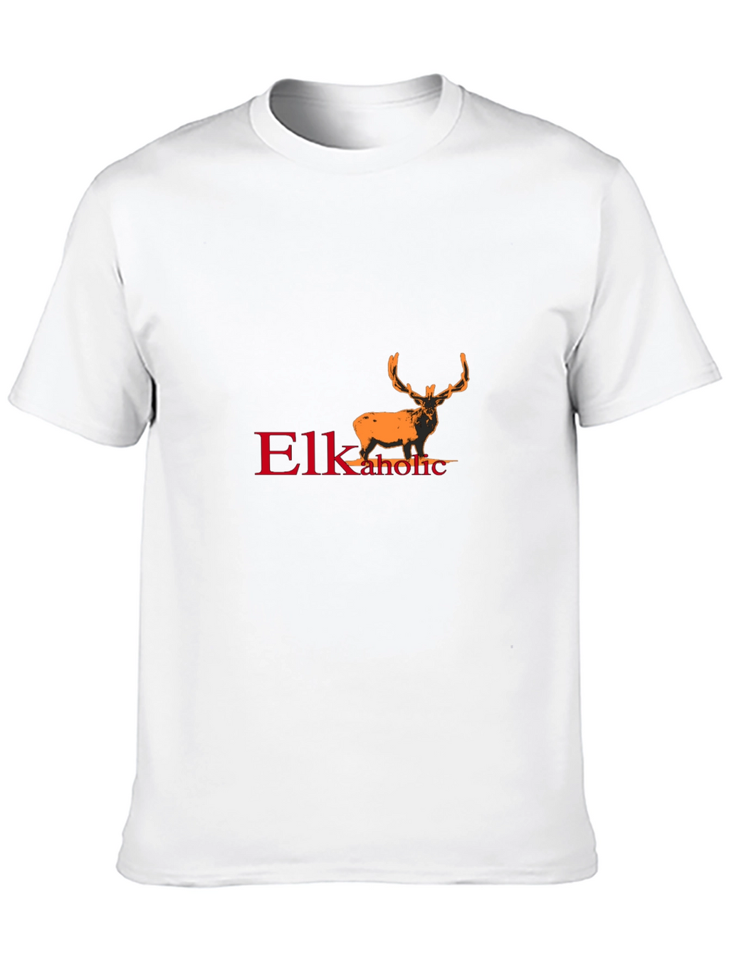 Elkaholic Black T-Shirt - Unique Elk Design