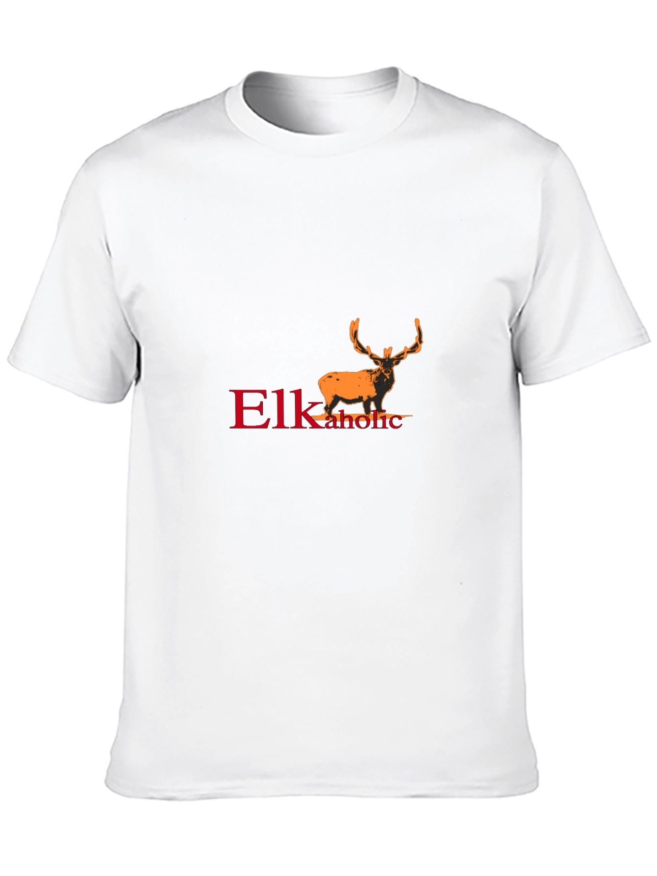 Elkaholic Black T-Shirt - Unique Elk Design