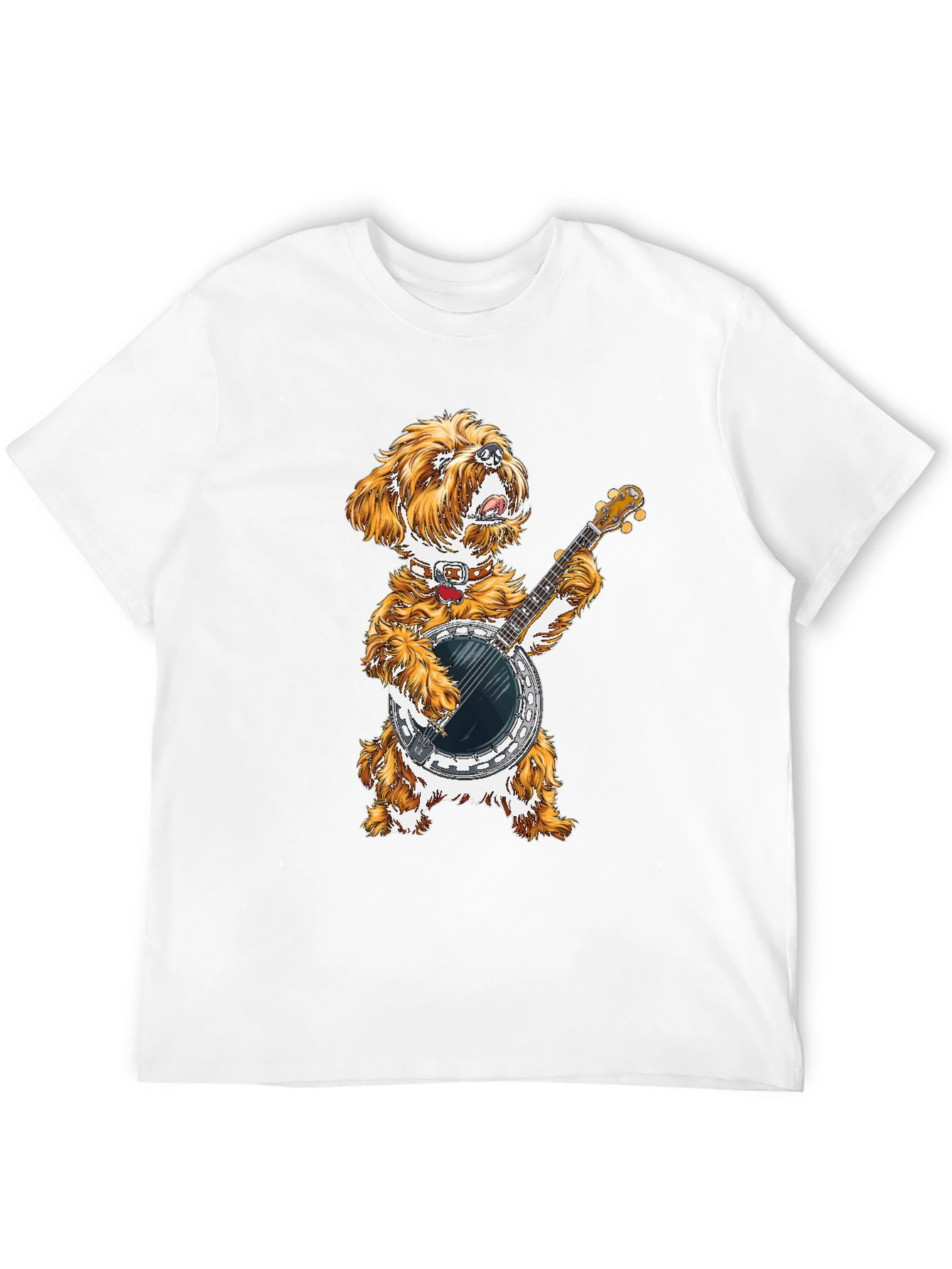 Dog Playing Banjo Graphic Tee