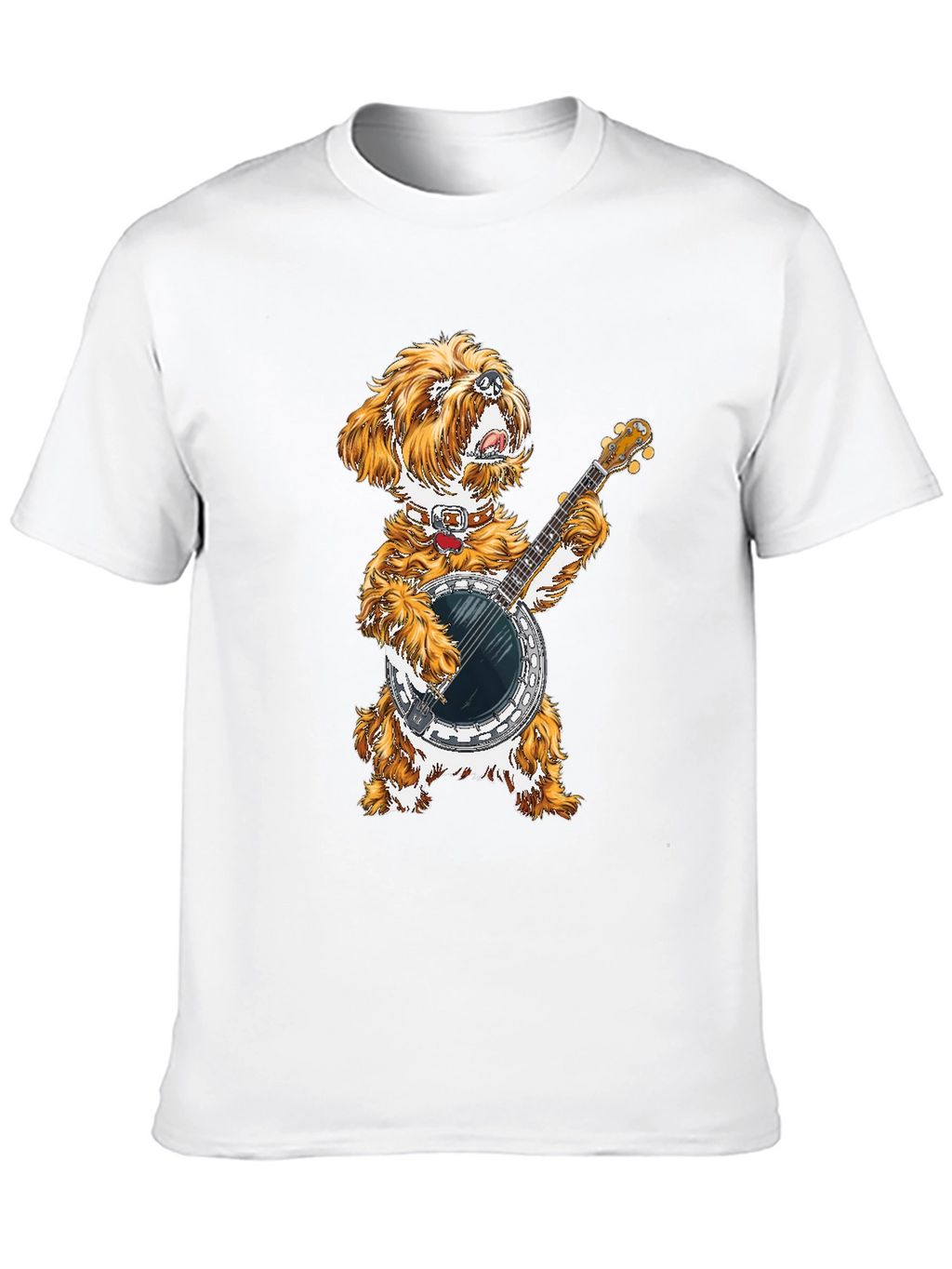 Dog Playing Banjo Graphic Tee