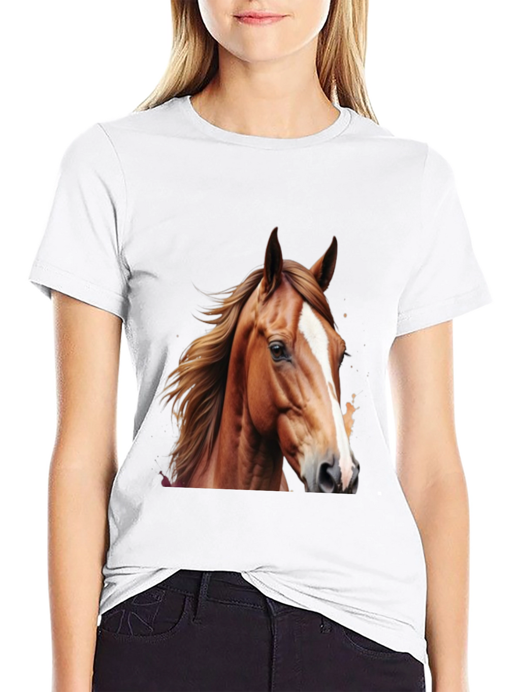 Horse Graphic Tee - Stylish Animal Print Shirt