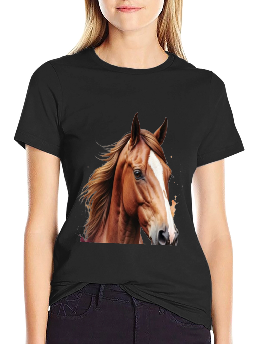 Horse Graphic Tee - Stylish Animal Print Shirt