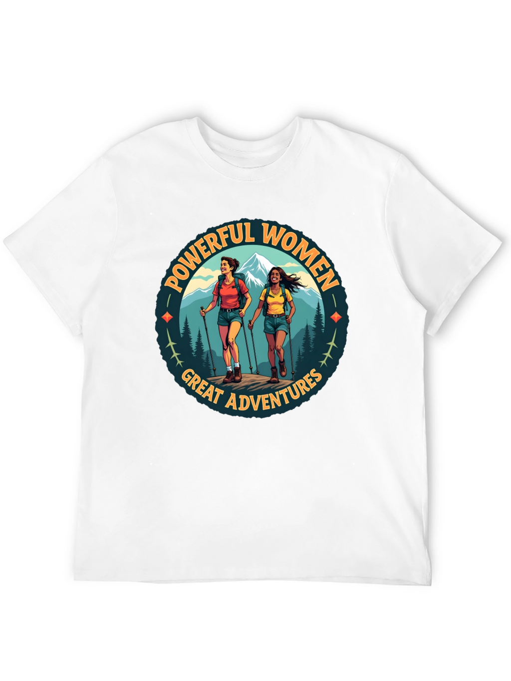 Powerful Women Great Adventures Hiking T-Shirt