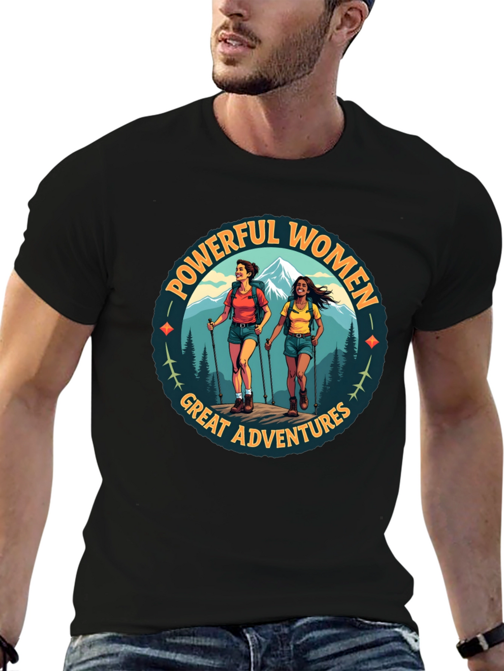 Powerful Women Great Adventures Hiking T-Shirt