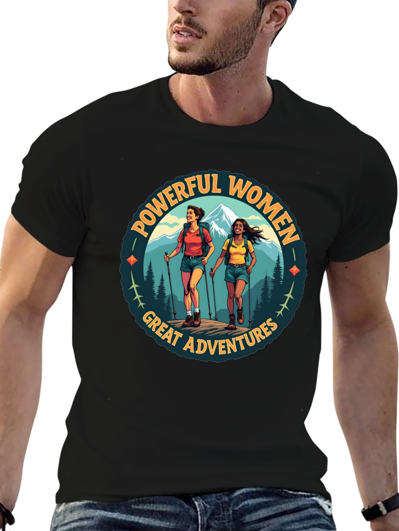 Powerful Women Great Adventures Hiking T-Shirt