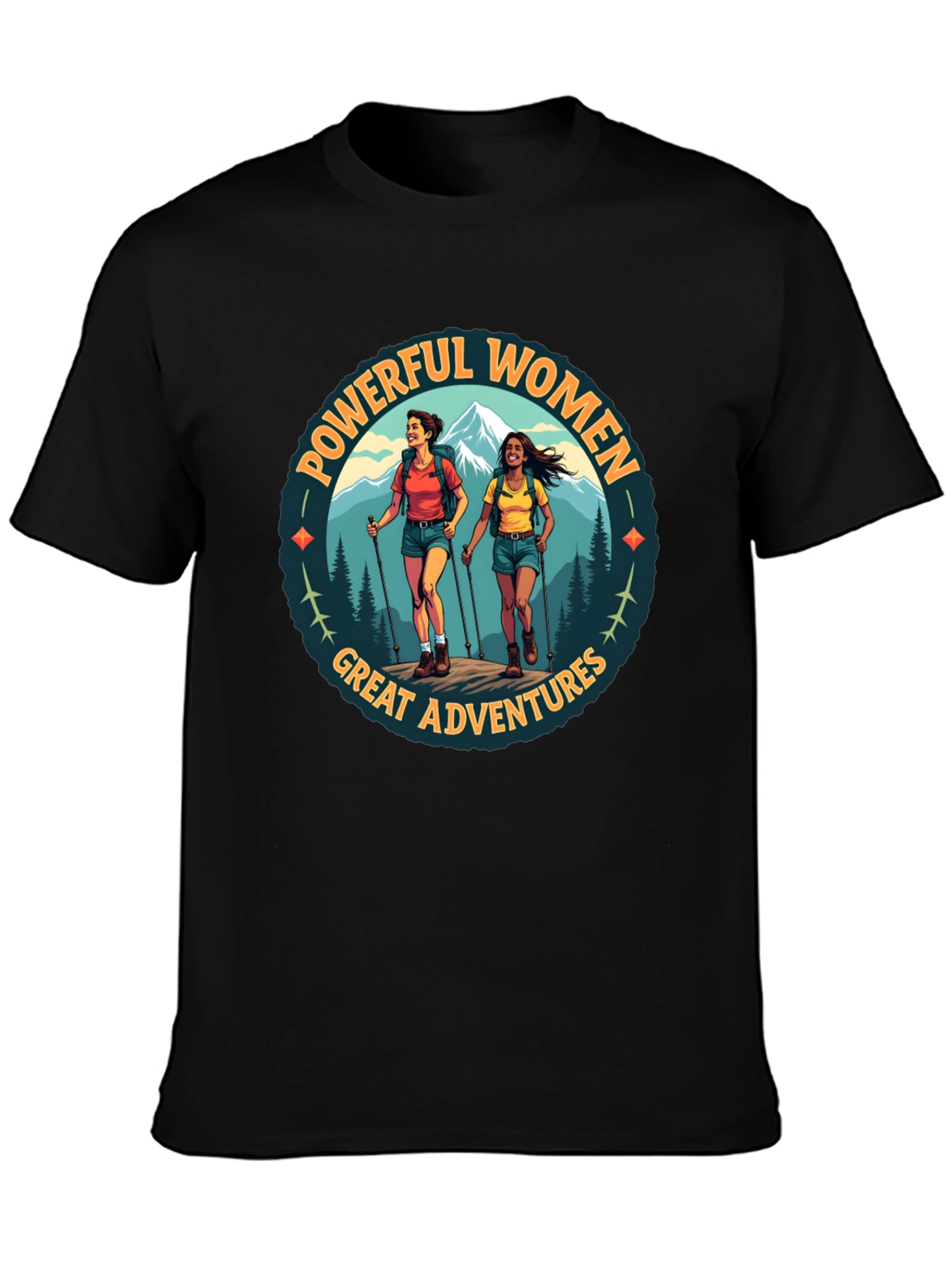 Powerful Women Great Adventures Hiking T-Shirt