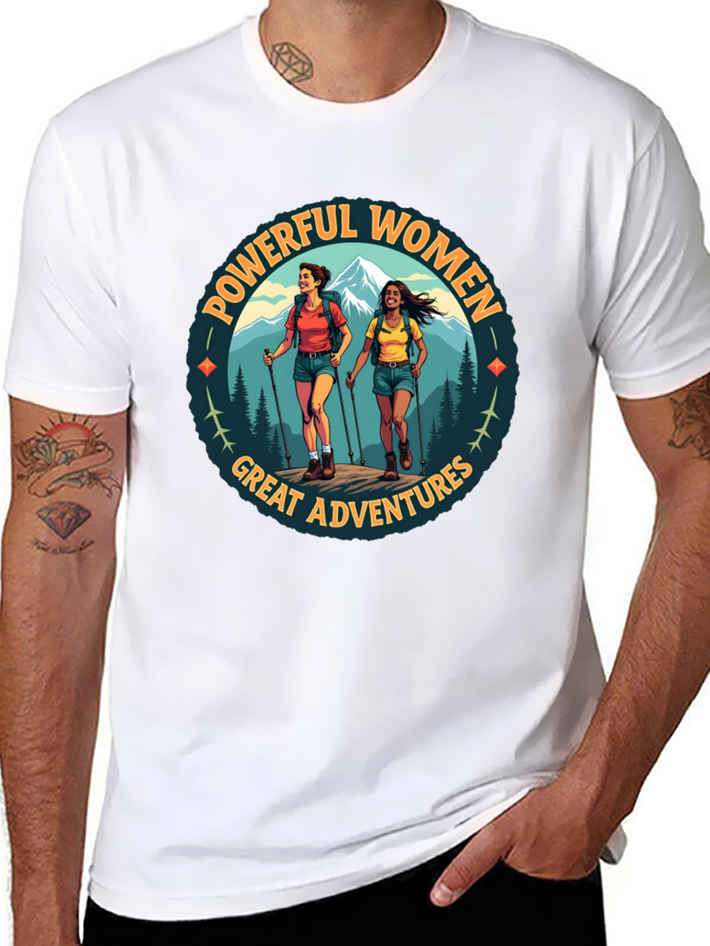 Powerful Women Great Adventures Hiking T-Shirt