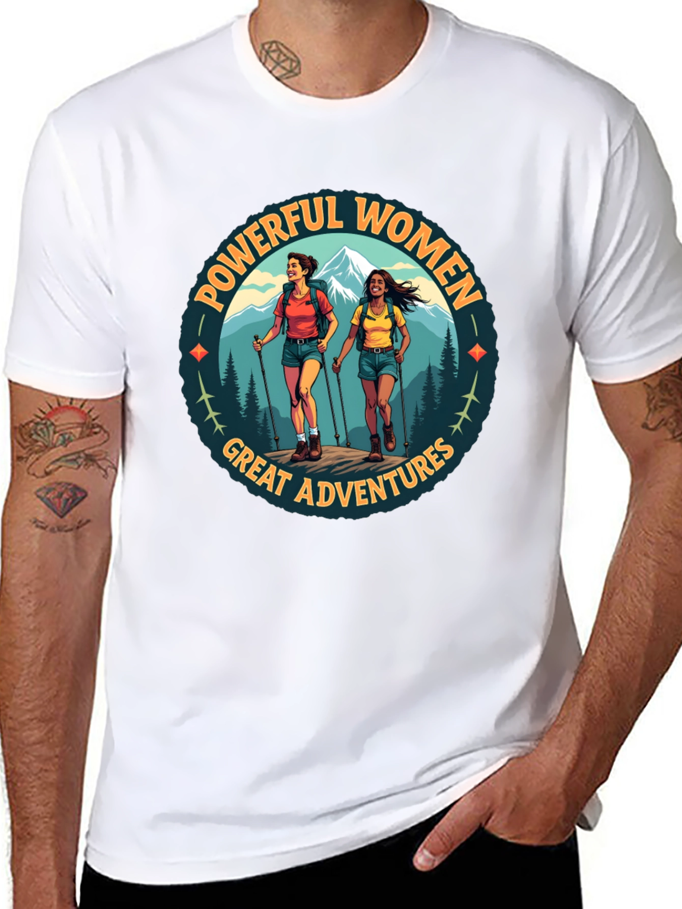 Powerful Women Great Adventures Hiking T-Shirt