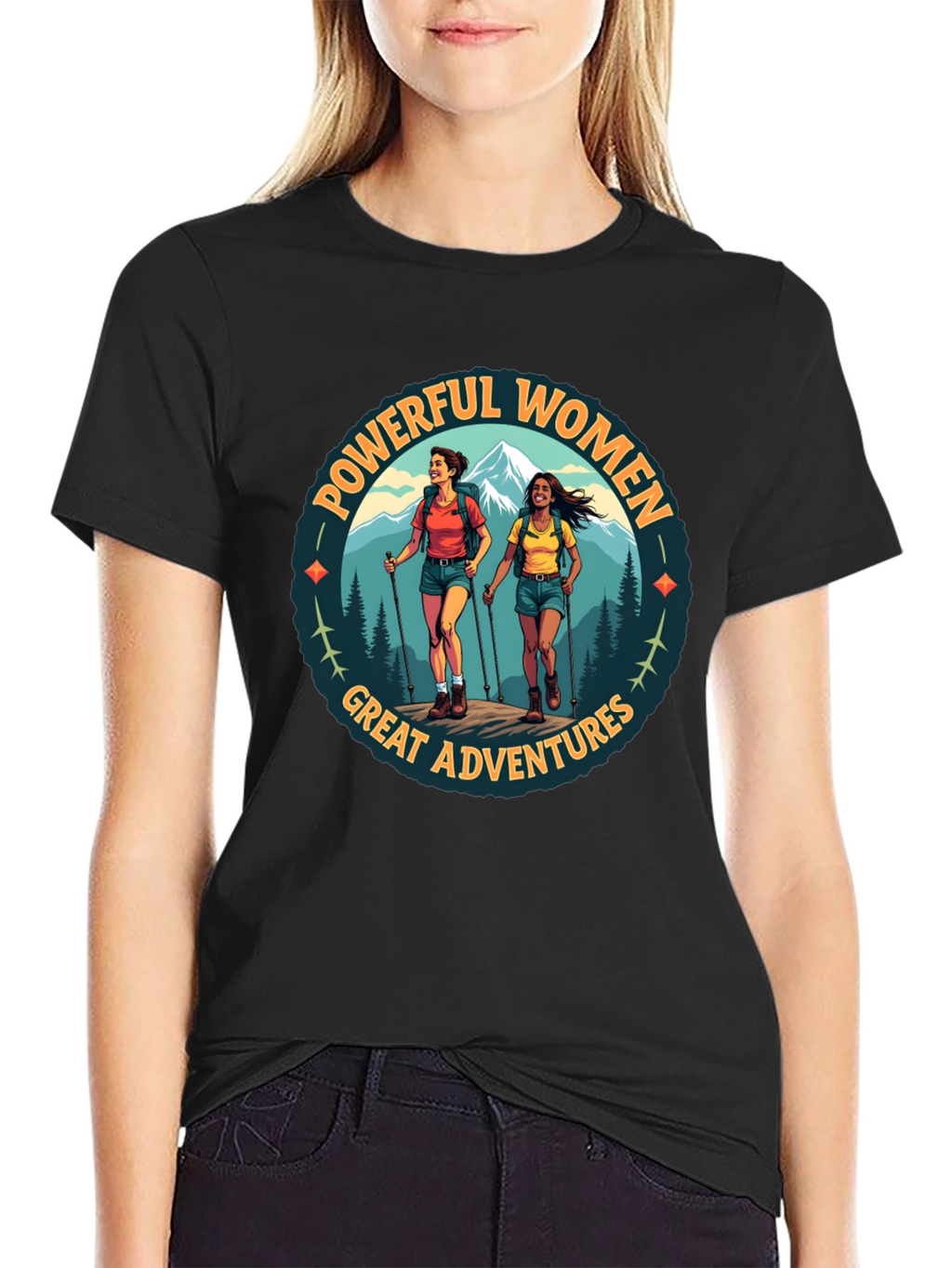 Powerful Women Great Adventures Hiking T-Shirt