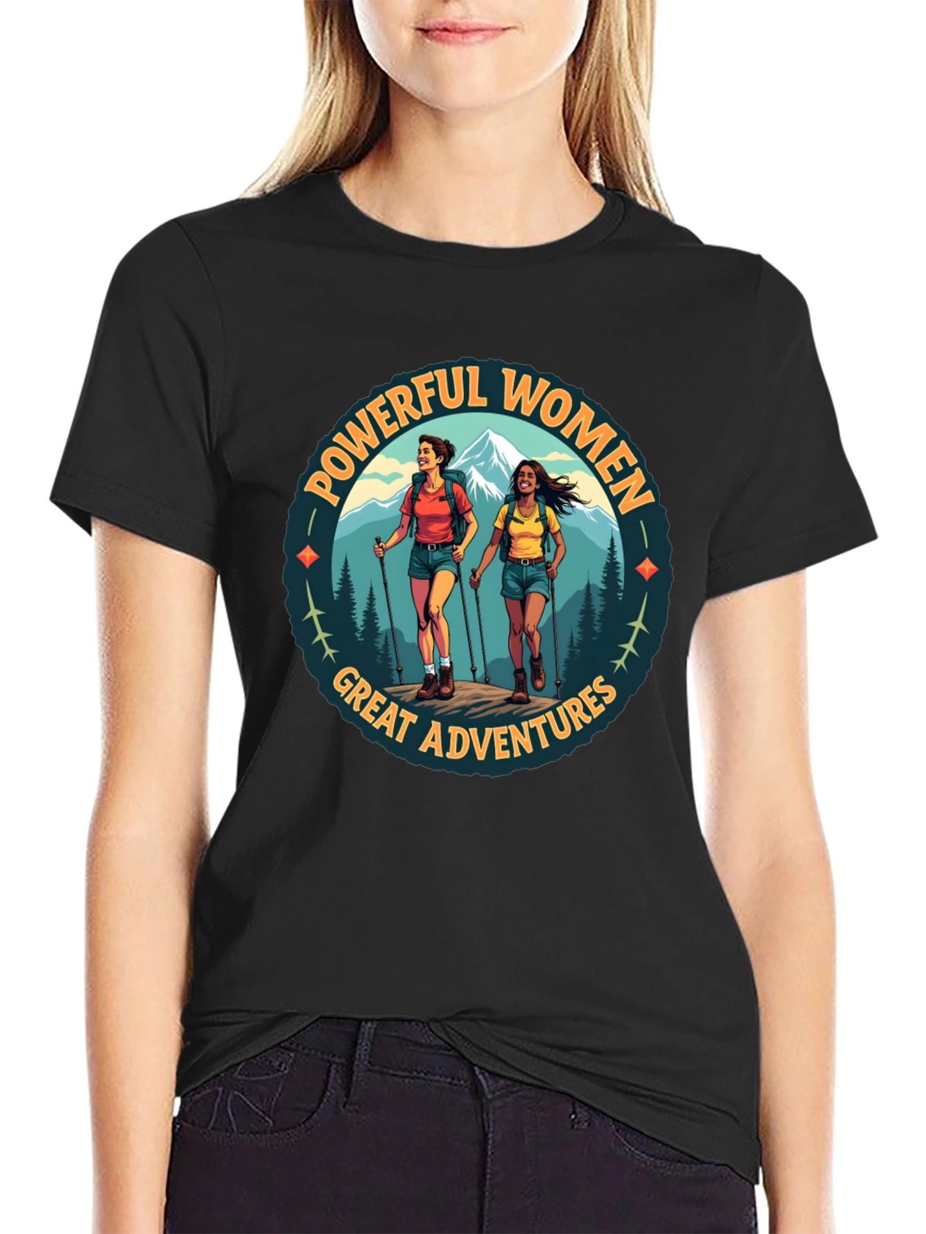 Powerful Women Great Adventures Hiking T-Shirt
