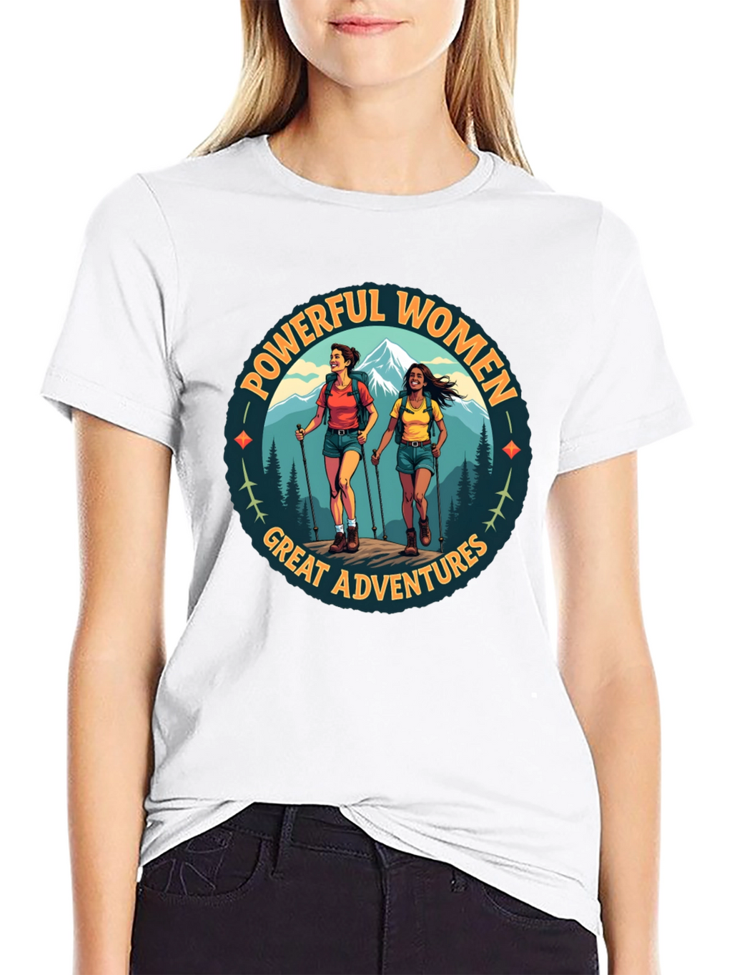 Powerful Women Great Adventures Hiking T-Shirt