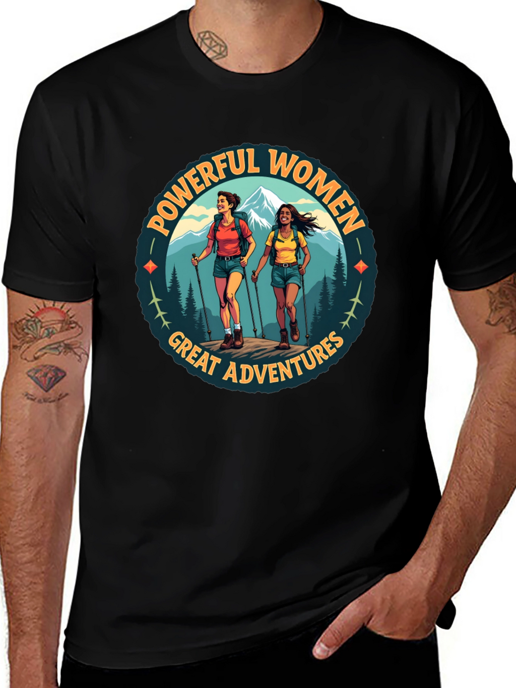 Powerful Women Great Adventures Hiking T-Shirt