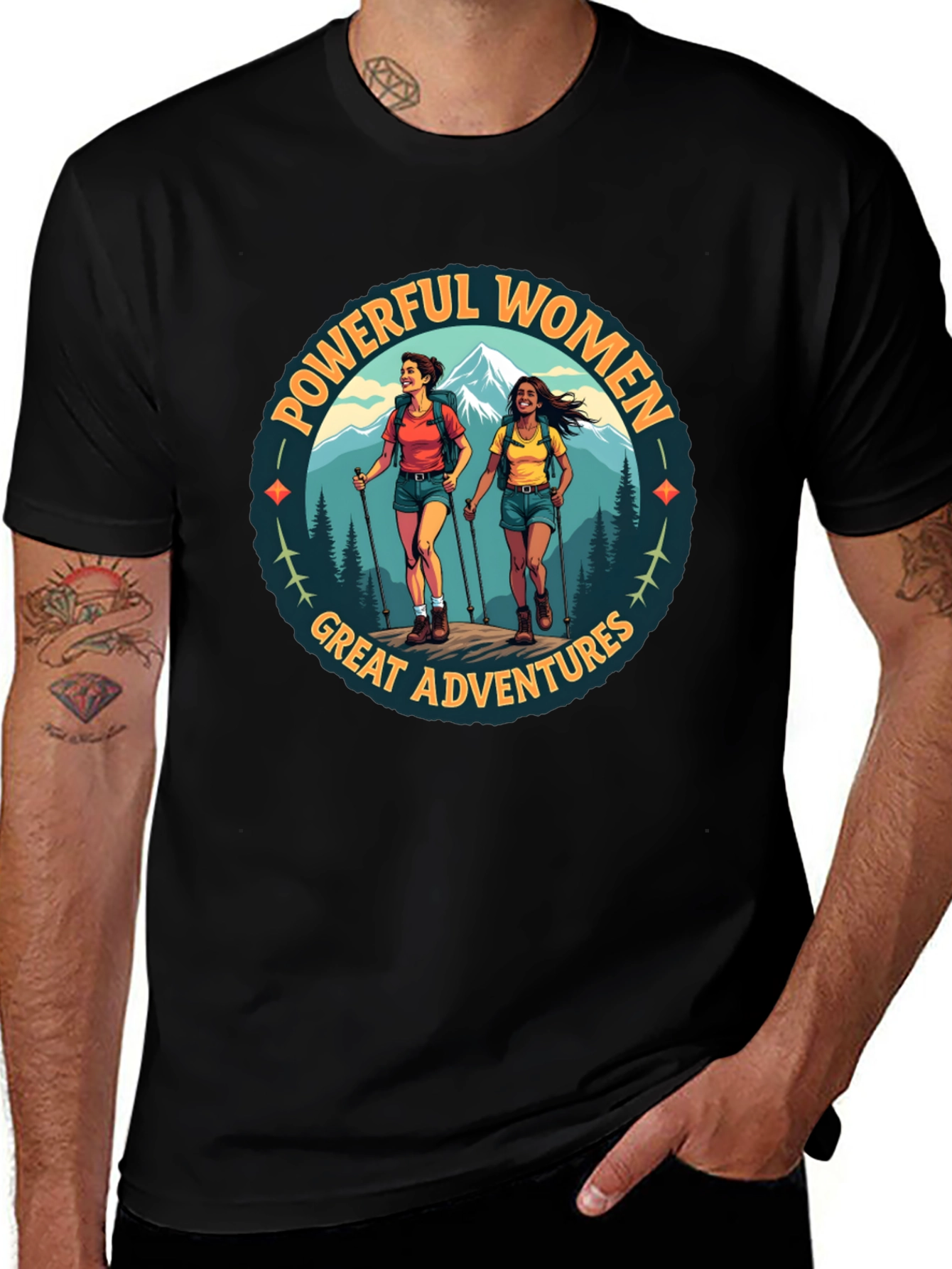 Powerful Women Great Adventures Hiking T-Shirt